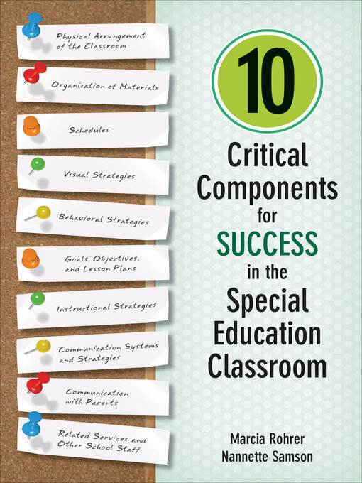 Cover image for 10 Critical Components for Success in the Special Education Classroom